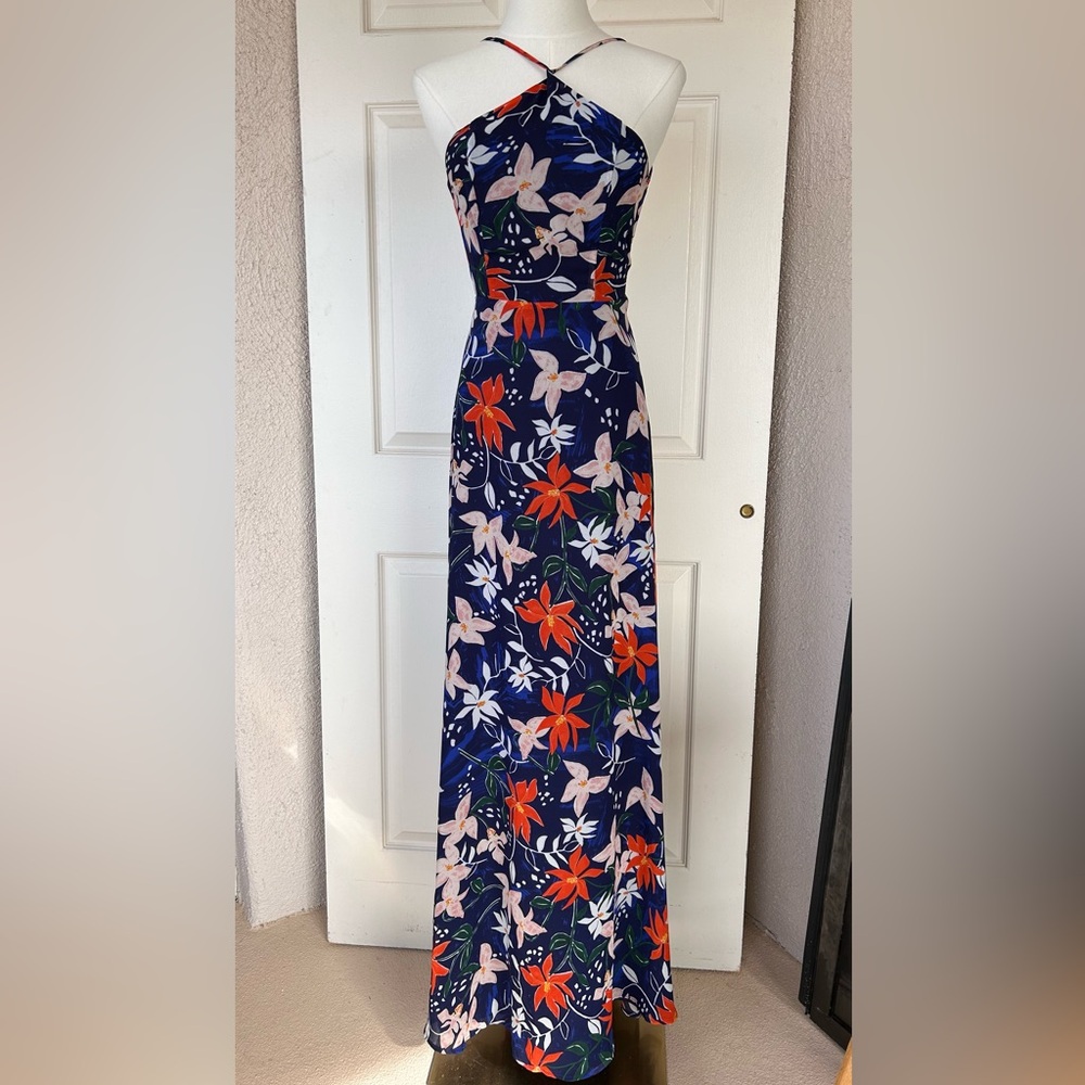 Lulu’s Brand Women’s Maxi Dress Halter Neck Backless Size XS